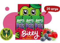 Овсяно-фруктовый батончик Bitey Квадры Лесные ягоды, 30 г. Цена за упаковку - 20 шт. 